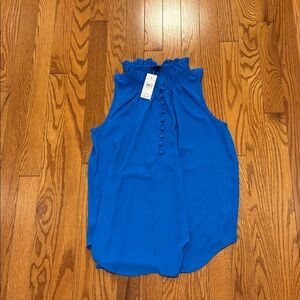 Ann Taylor Royal Blue Sleeveless Blouse - New Never Been Worn